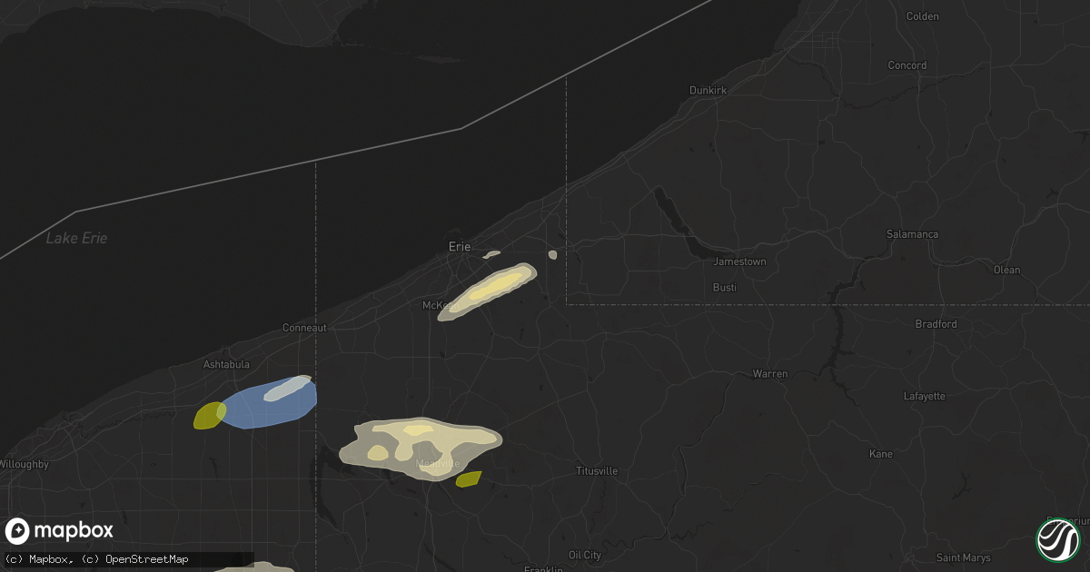 Hail map in Wattsburg, PA on October 6, 2024