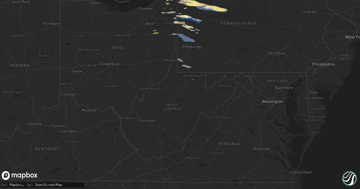Hail map in West Virginia on October 6, 2024