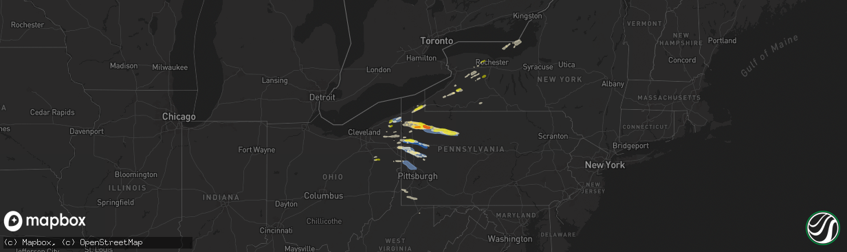 Hail map on October 6, 2024