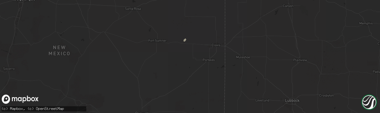 Hail map in Floyd, NM on October 6, 2025