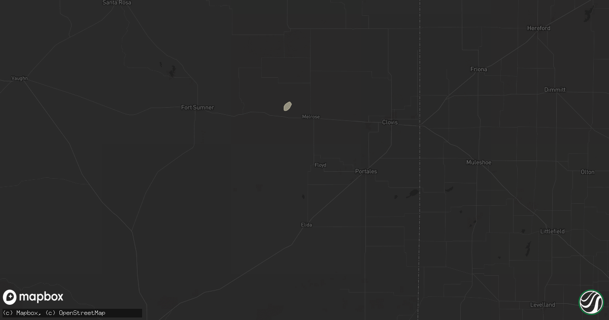 Hail map in Floyd, NM on October 6, 2025