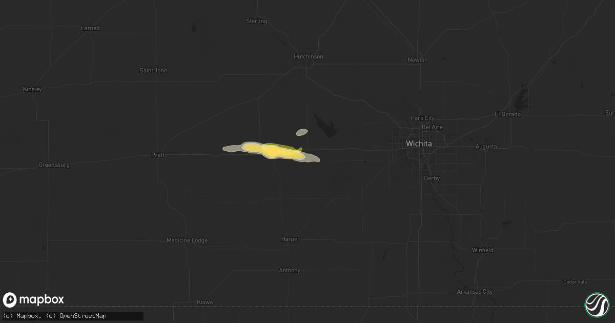 Hail map in Murdock, KS on October 6, 2025