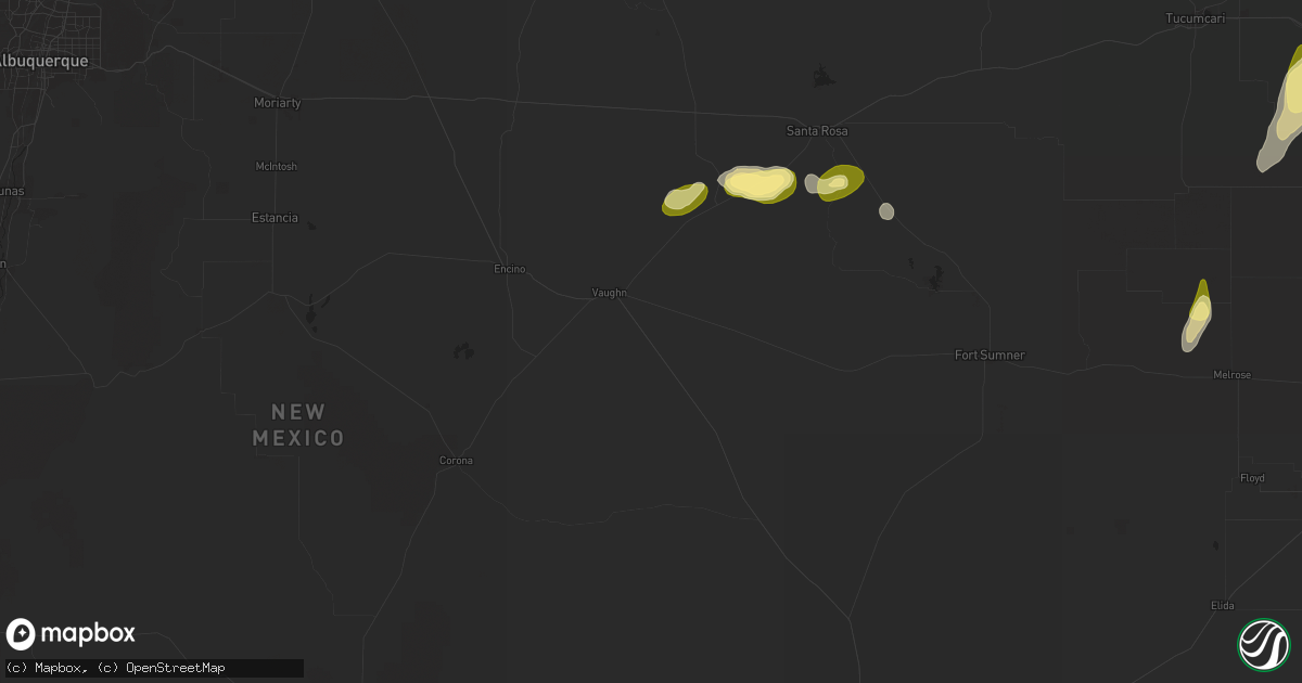 Hail map in Vaughn, NM on October 6, 2025