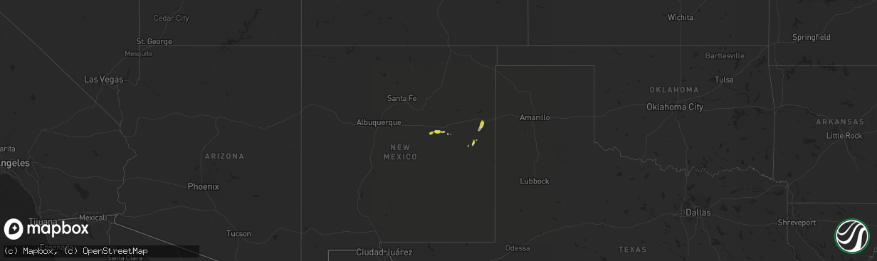 Hail map on October 6, 2025