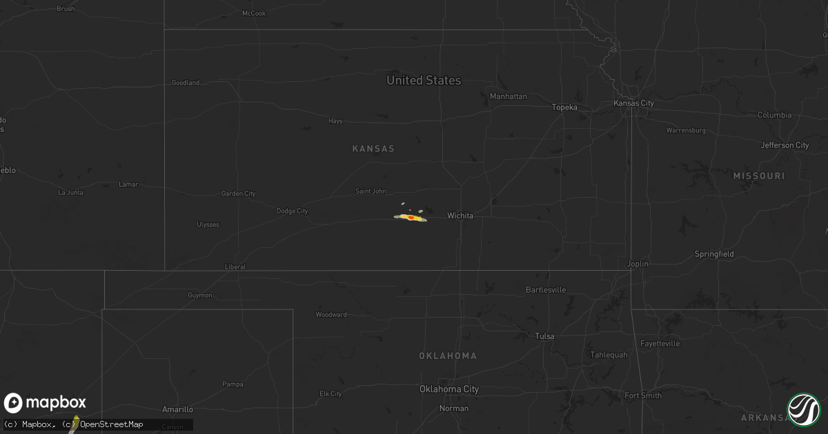 Hail map on October 6, 2025