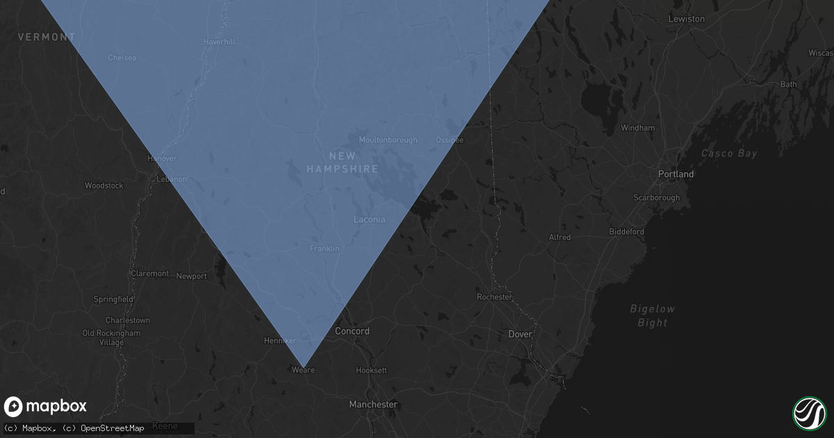 Hail map in Alton Bay, NH on October 6, 2026