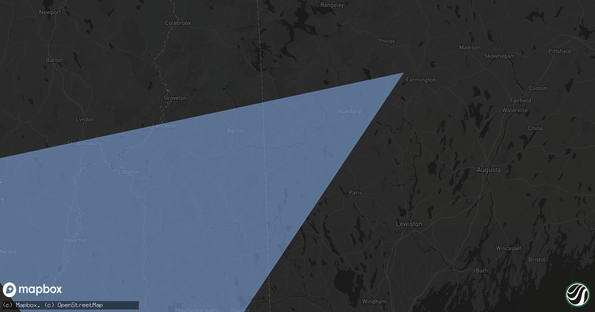 Hail map in Bethel, ME on October 6, 2026