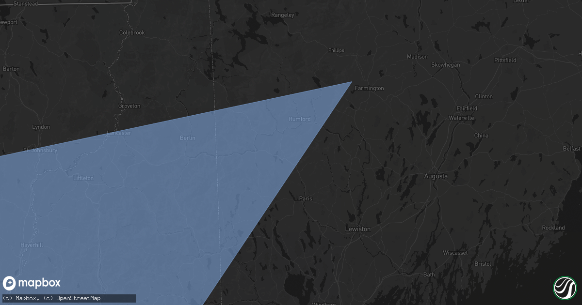 Hail map in Bryant Pond, ME on October 6, 2026
