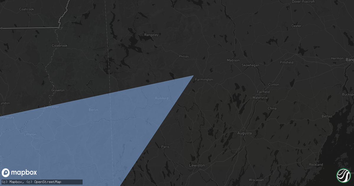 Hail map in Dixfield, ME on October 6, 2026