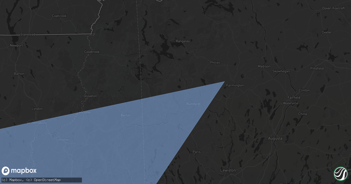 Hail map in East Andover, ME on October 6, 2026