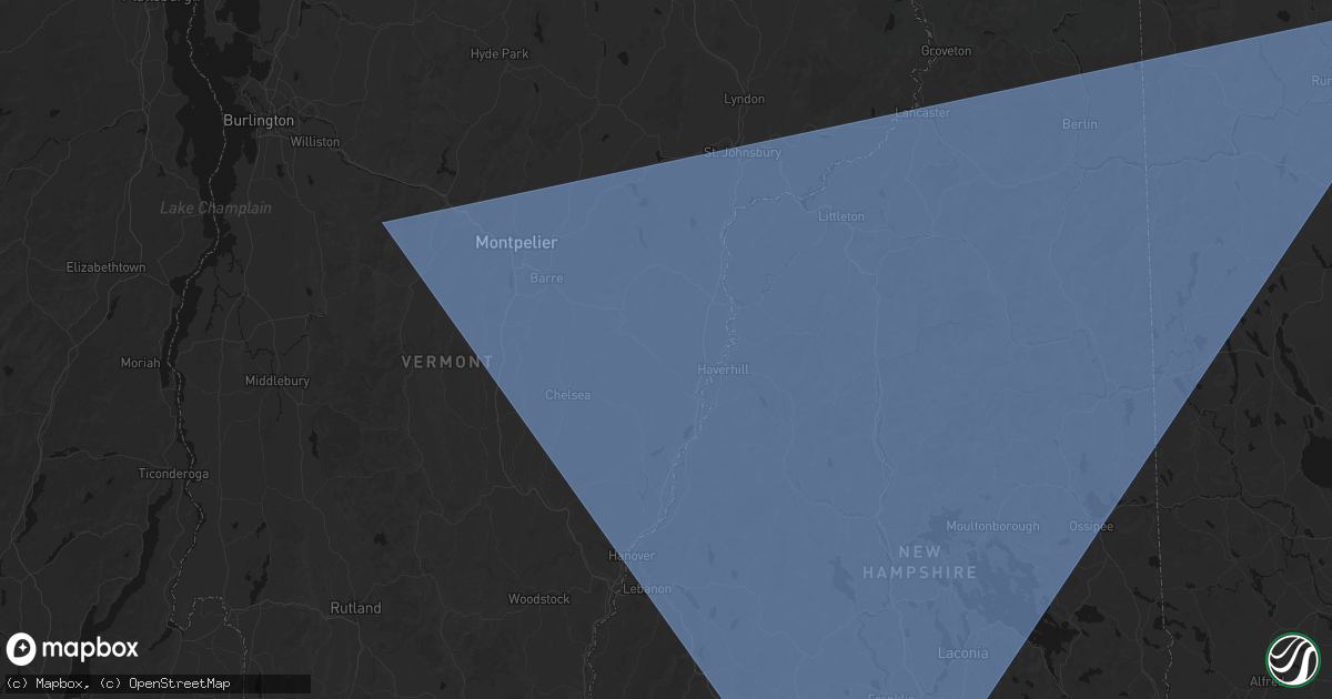 Hail map in East Corinth, VT on October 6, 2026