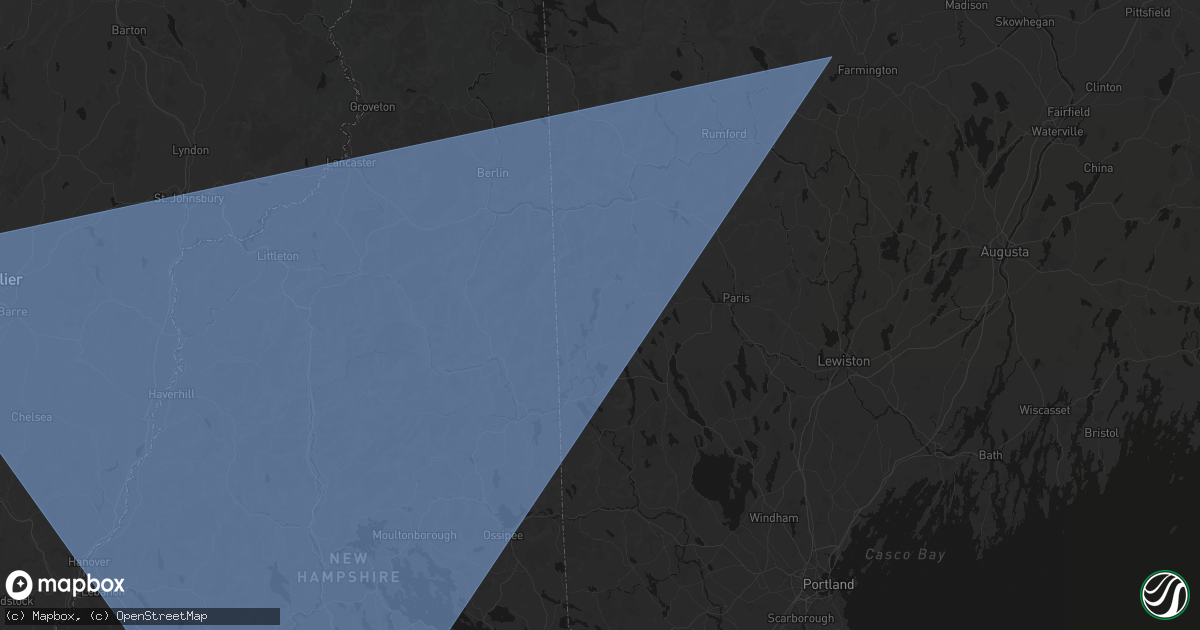 Hail map in Lovell, ME on October 6, 2026