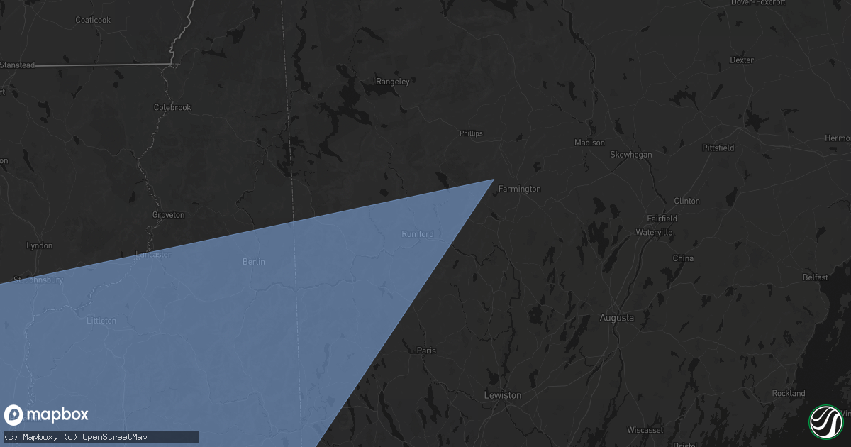 Hail map in Mexico, ME on October 6, 2026