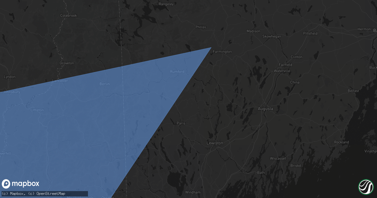 Hail map in Sumner, ME on October 6, 2026