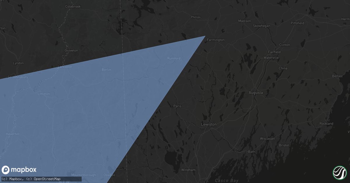 Hail map in West Paris, ME on October 6, 2026