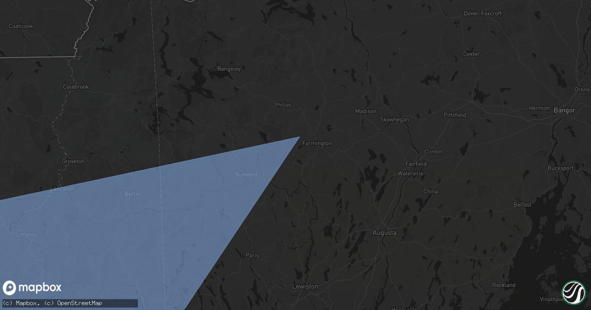 Hail map in Wilton, ME on October 6, 2026