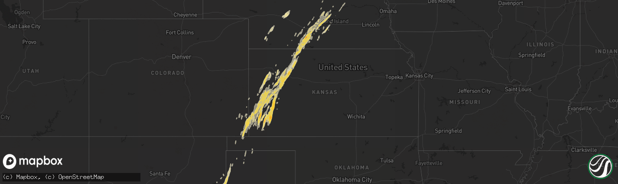 Hail map in New Mexico on October 7, 2011
