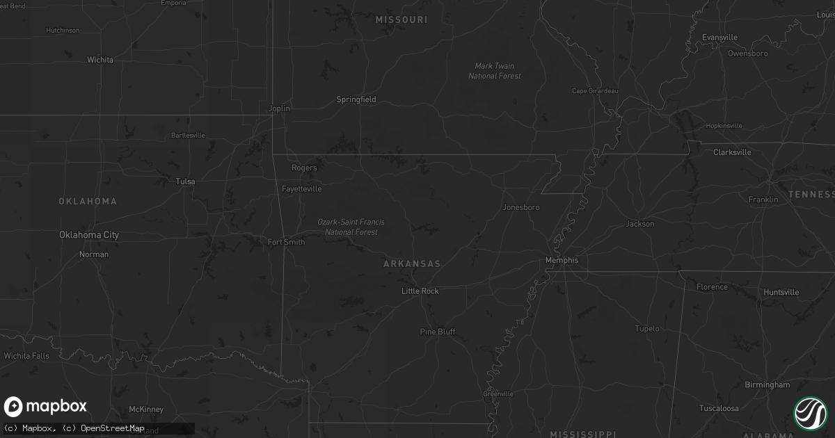 Hail map on October 7, 2011