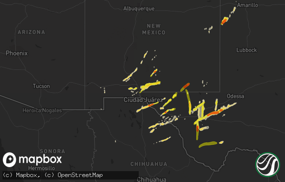 Hail map preview on 10-07-2015