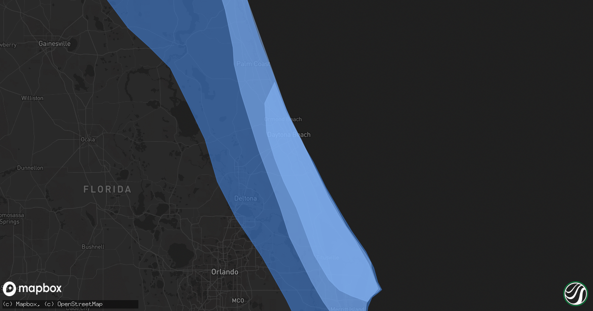 Hail map in Port Orange, FL on October 7, 2016