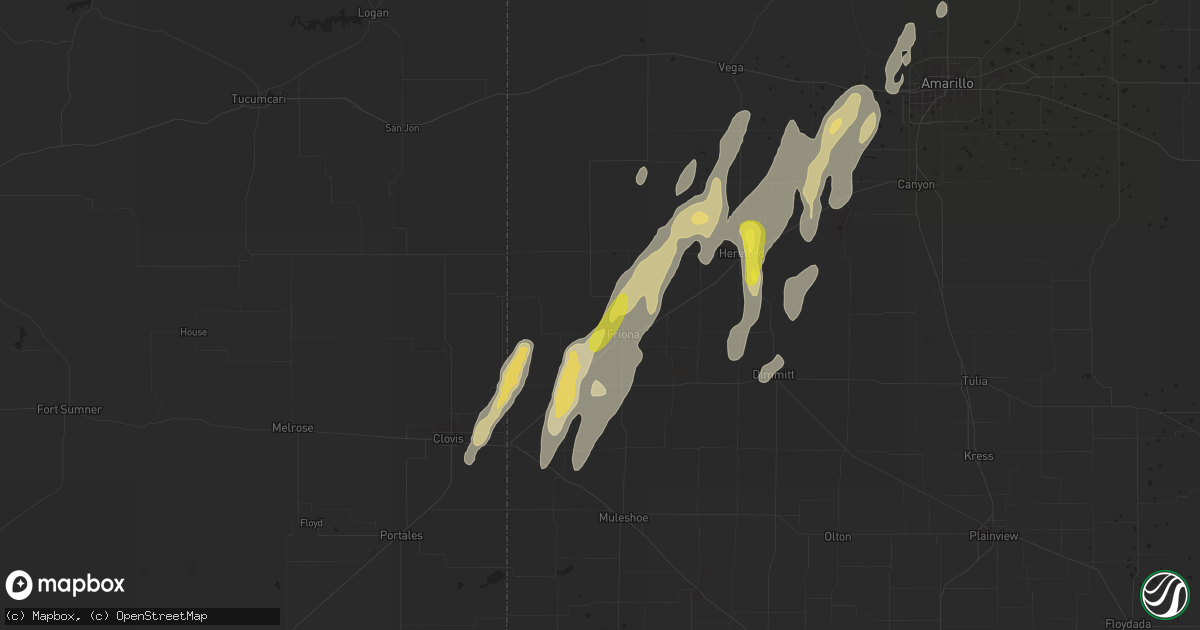 Hail map in Friona, TX on October 7, 2018