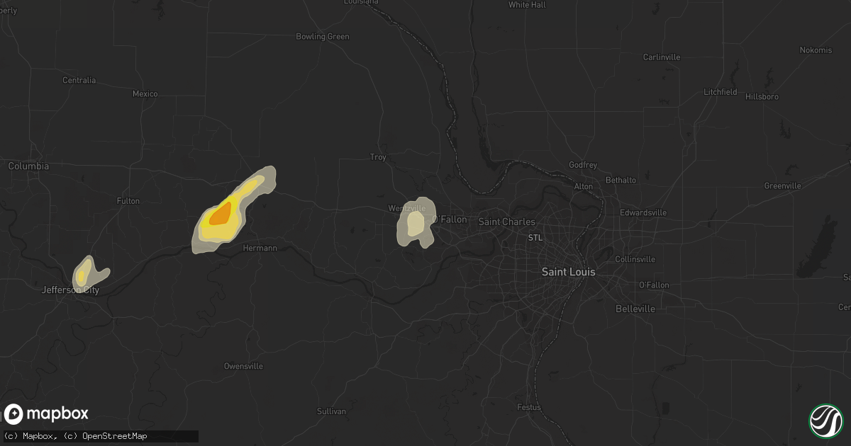 Hail map in Lake Saint Louis, MO on October 7, 2018