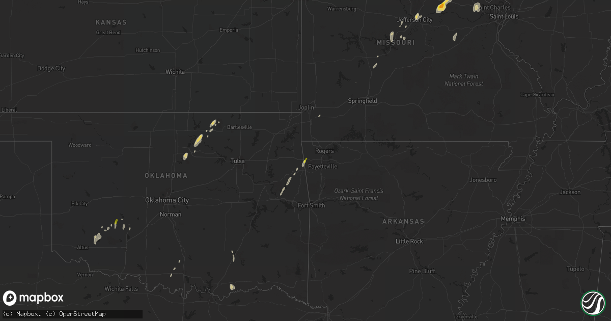 Hail map on October 7, 2018
