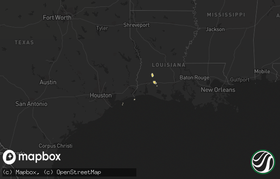 Hail map preview on 10-07-2019