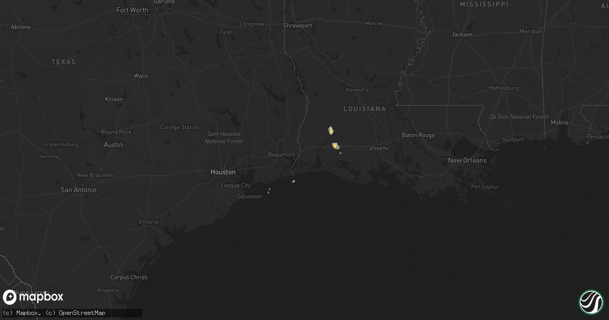 Hail map on October 7, 2019