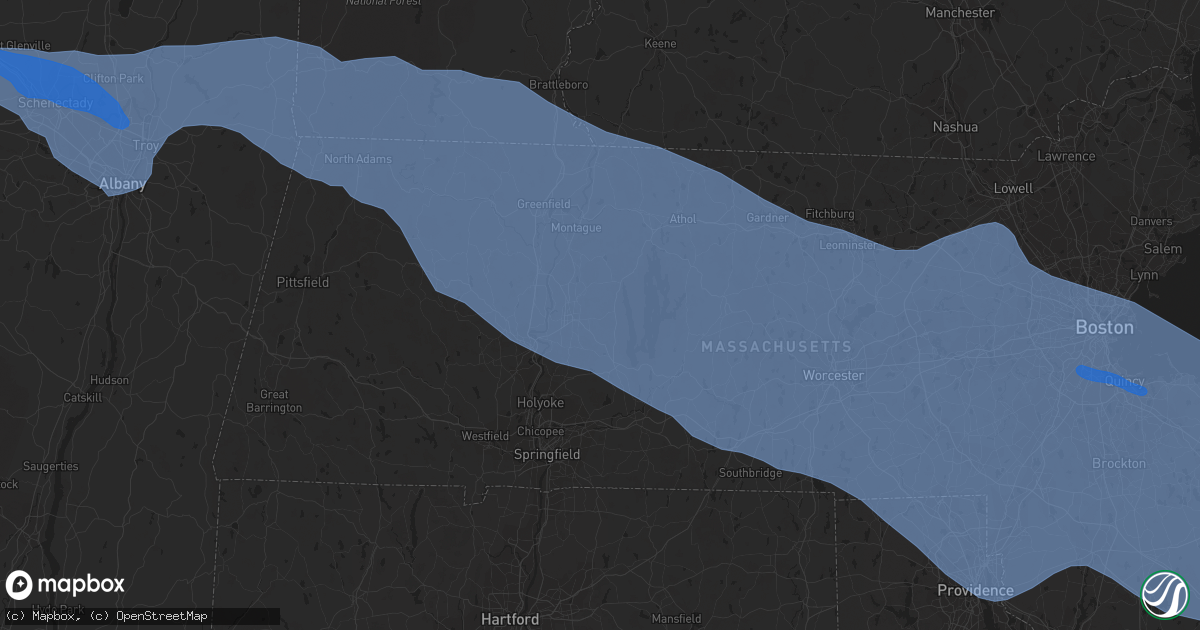 Hail map in Providence, RI on October 7, 2020