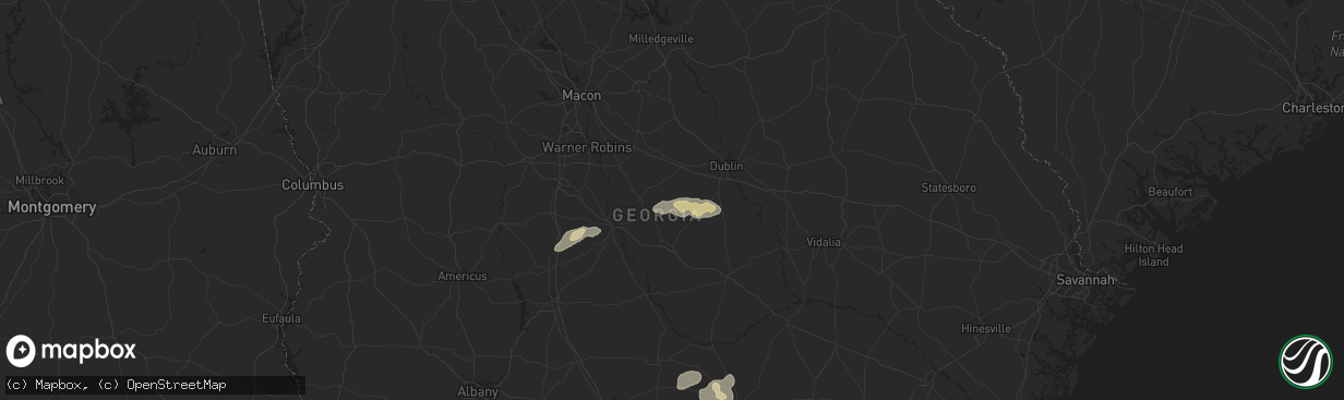Hail map in Chester, GA on October 7, 2021