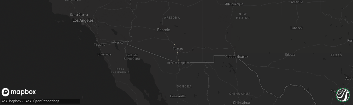 Hail map in Arizona on October 7, 2022