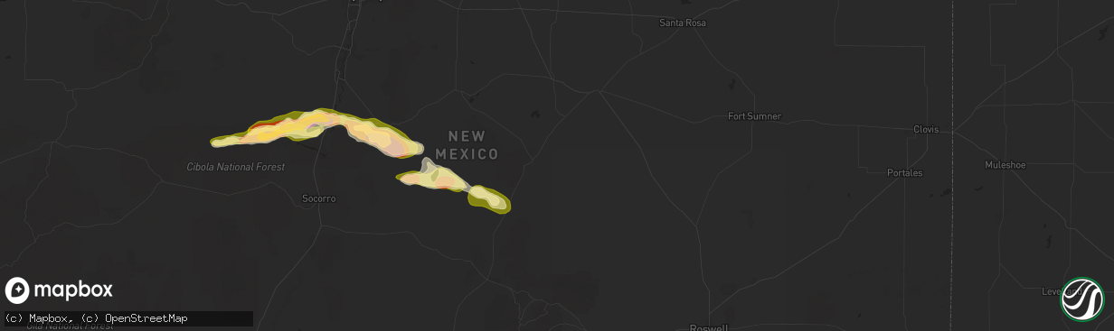 Hail map in Corona, NM on October 7, 2025