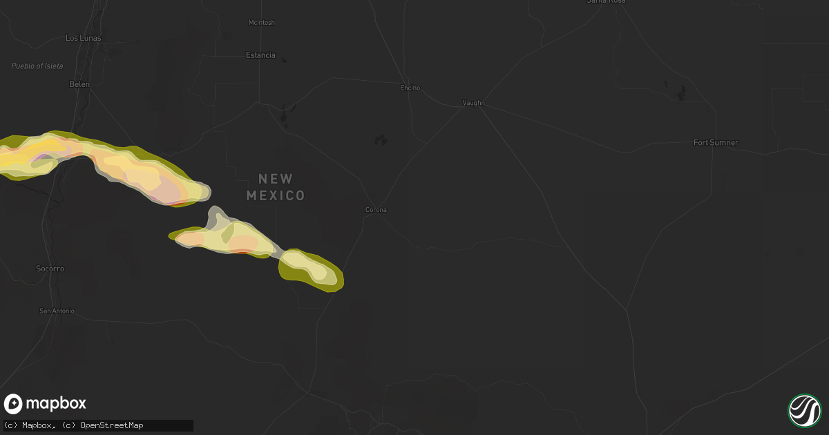 Hail map in Corona, NM on October 7, 2025