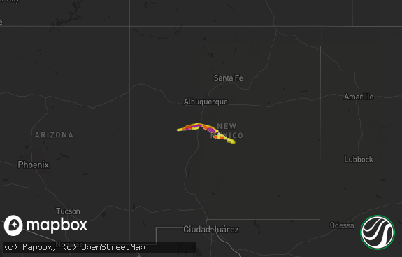 Hail map preview on 10-07-2025