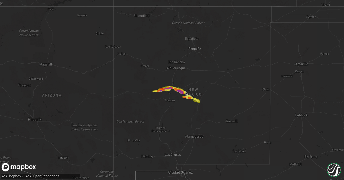 Hail map on October 7, 2025