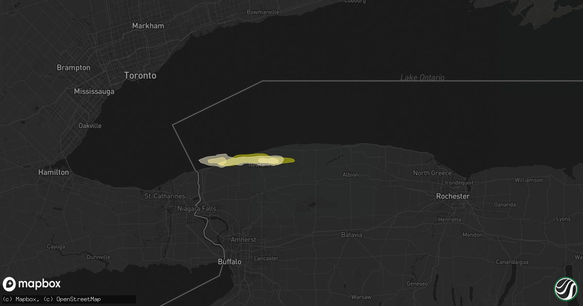 Hail map in Barker, NY on October 7, 2026