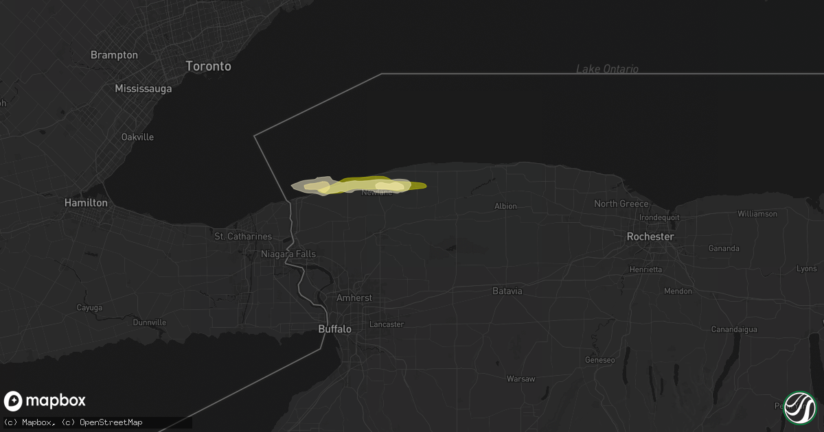 Hail map in Gasport, NY on October 7, 2026