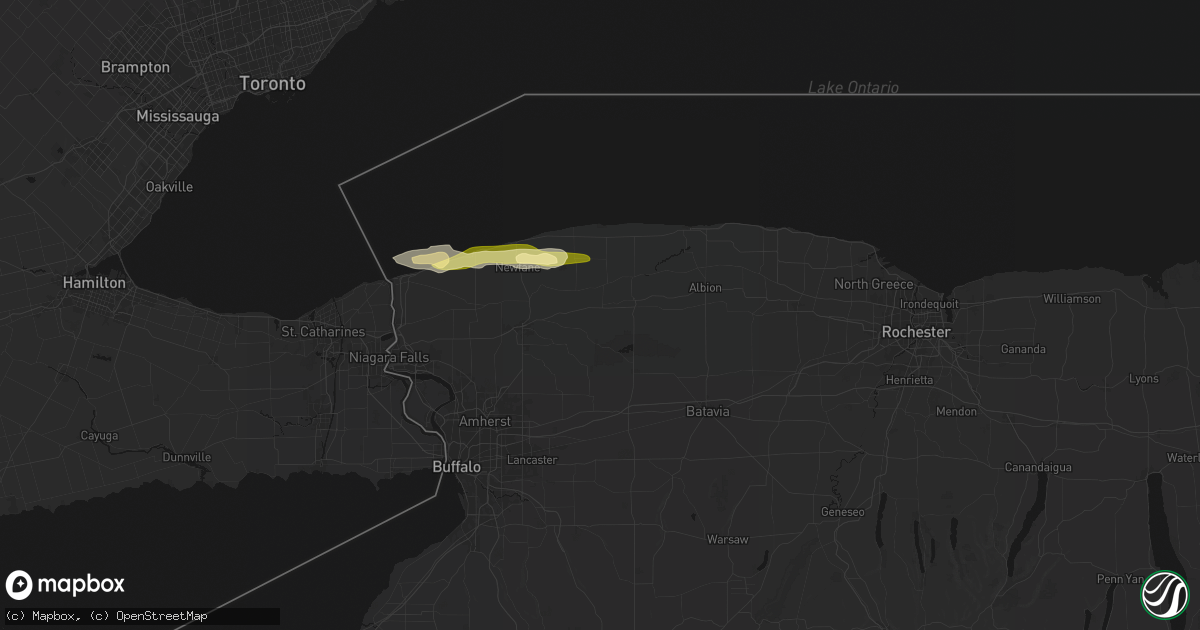 Hail map in Middleport, NY on October 7, 2026