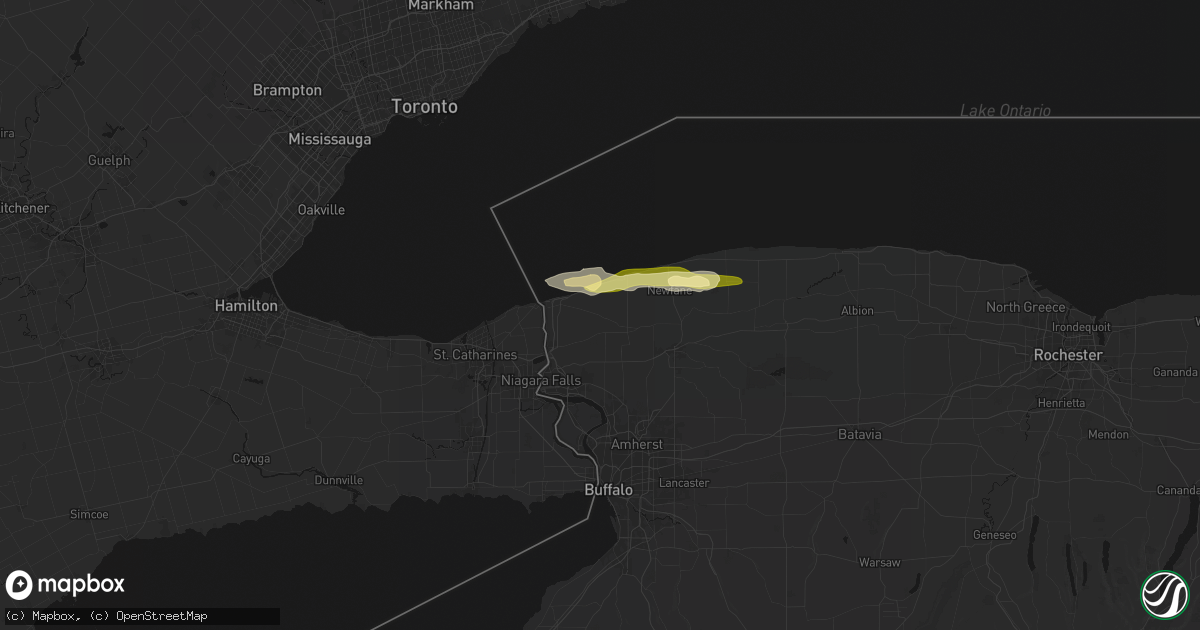 Hail map in Ransomville, NY on October 7, 2026