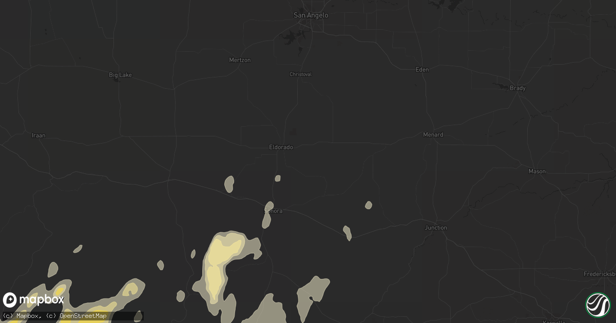 Hail map in Rocksprings, TX on October 8, 2011