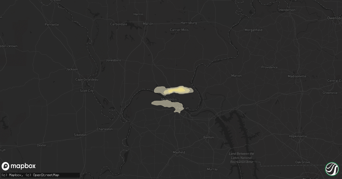 Hail map in Metropolis, IL on October 8, 2014