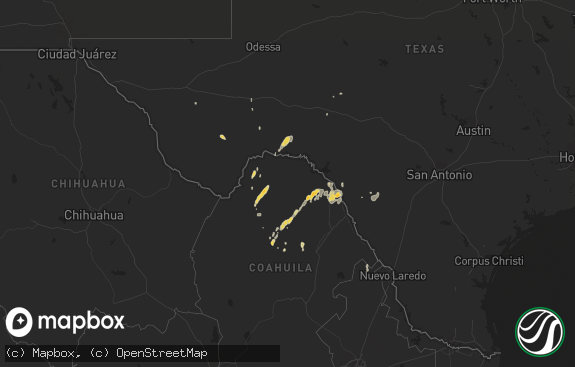 Hail map preview on 10-08-2015