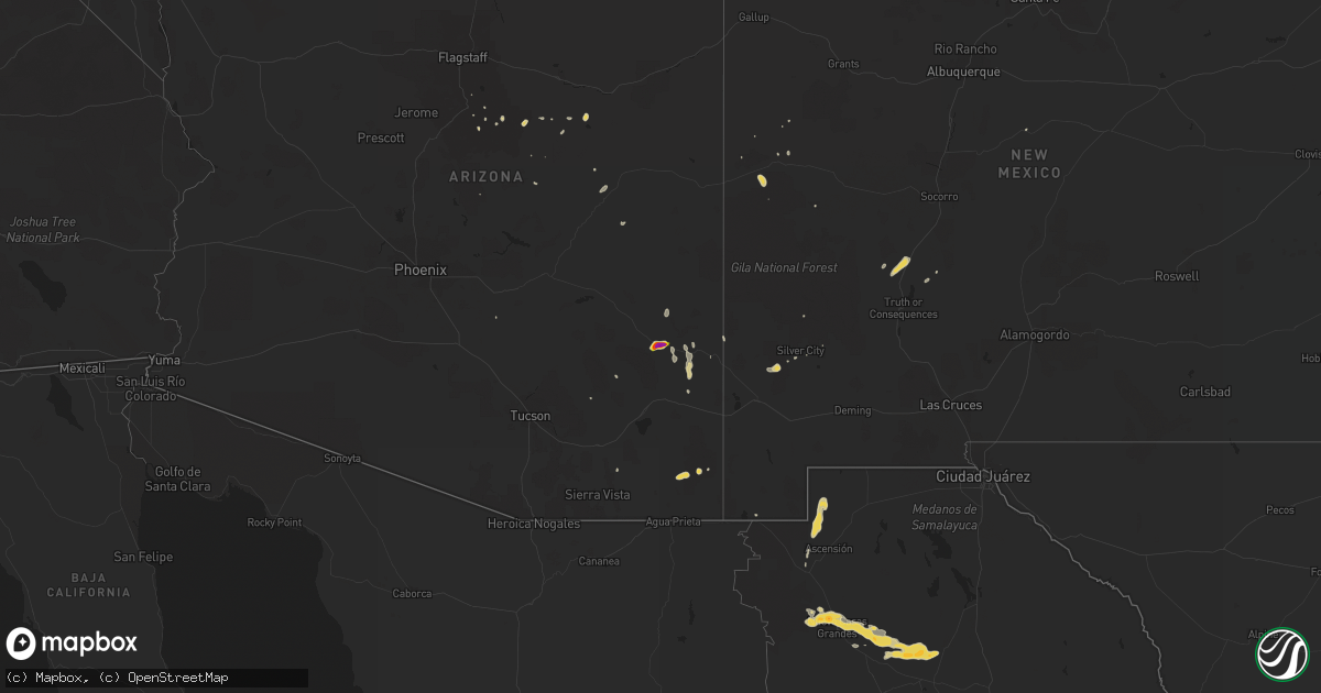 Hail map on October 8, 2016