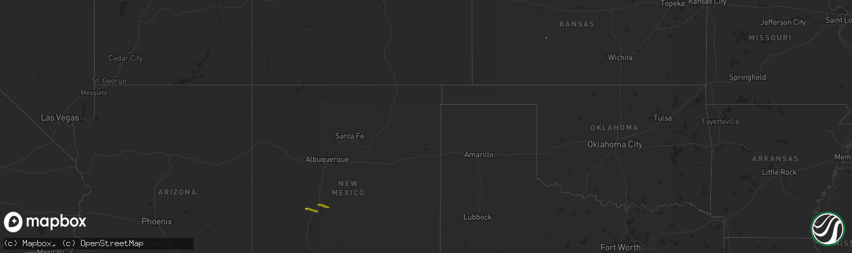 Hail map in Kansas on October 8, 2019