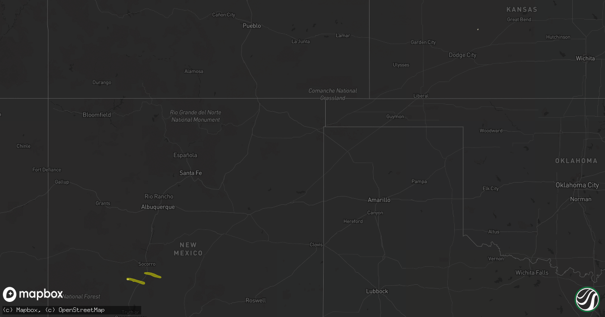 Hail map in Kansas on October 8, 2019