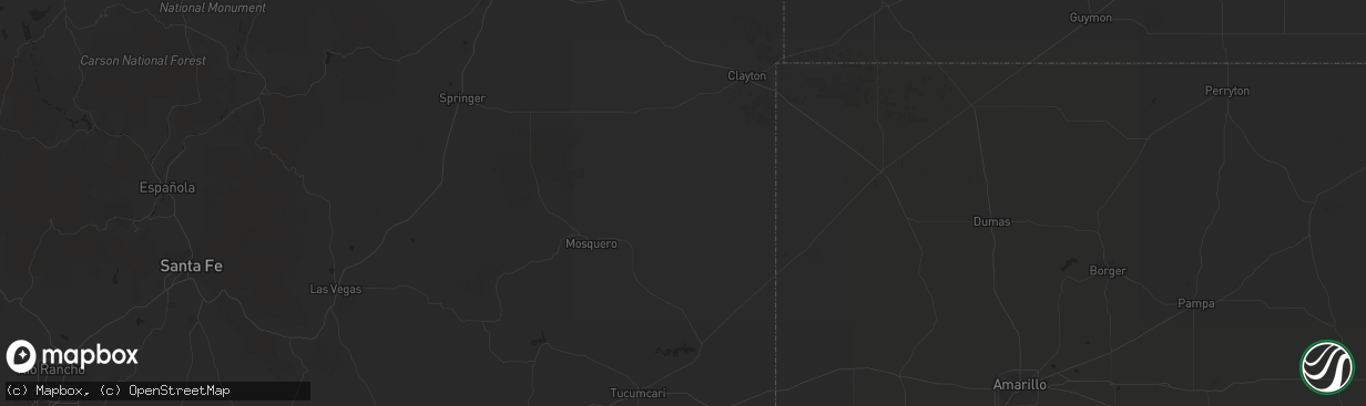 Hail map in Magdalena, NM on October 8, 2019