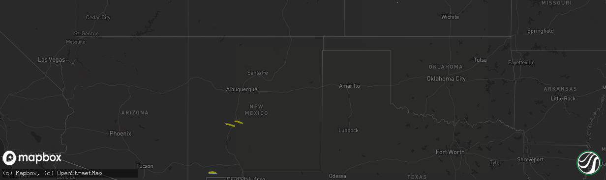 Hail map on October 8, 2019