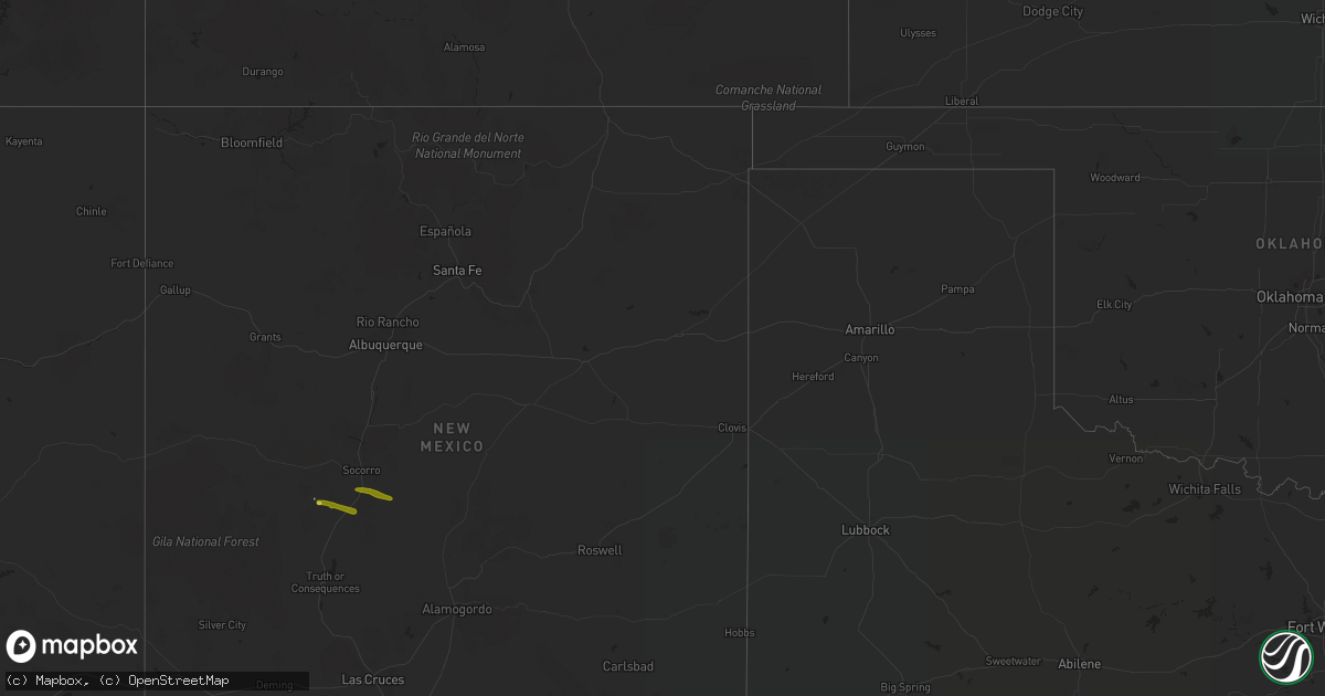 Hail map on October 8, 2019