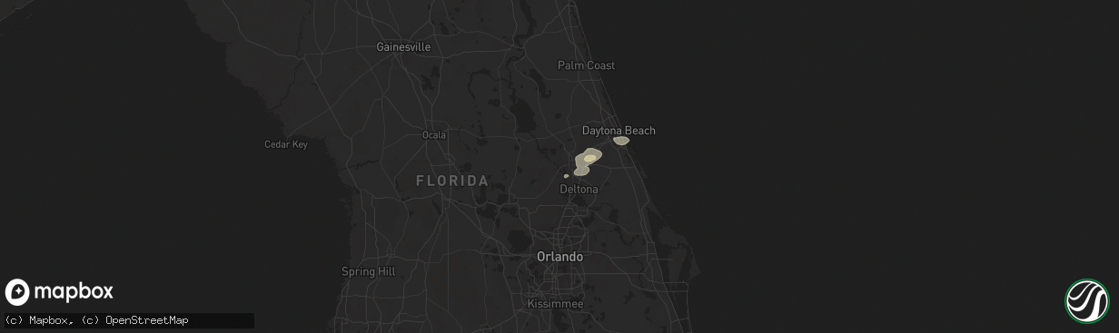 Hail map in Deland, FL on October 8, 2021